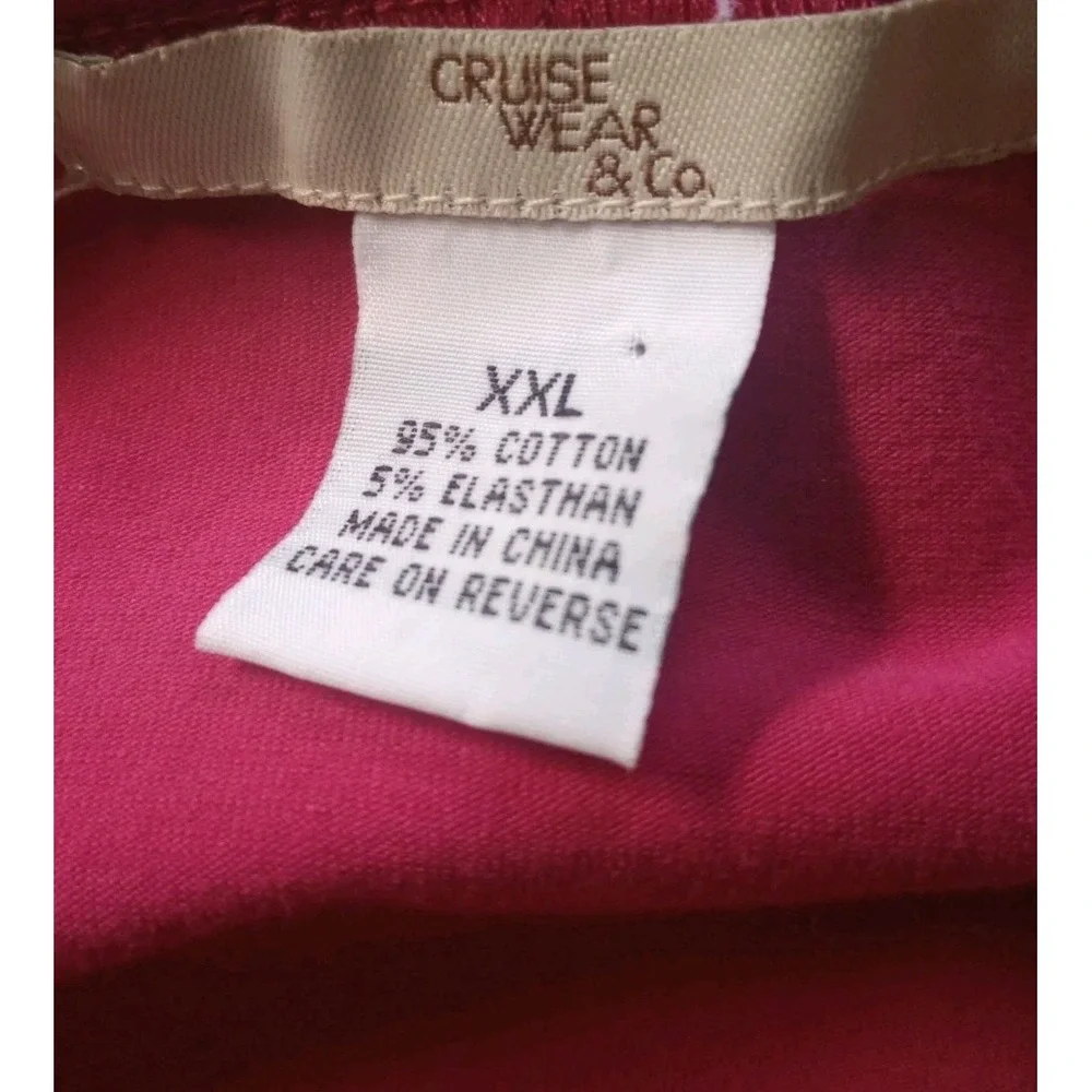 Cruise Wear & Co Tee Rhinestone Alaska Puffins Embellished Fuschia Pink Size XXL - Picture 4 of 5